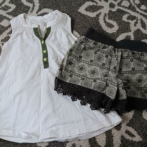 Floral Lace Trim Shorts